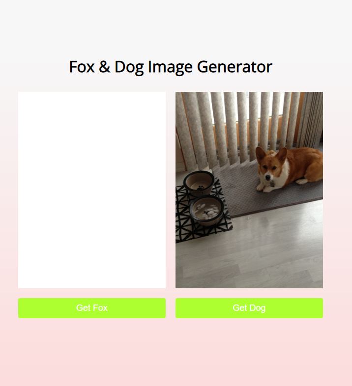 Animal Image Generator app screenshot